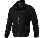 Chaqueta Bomber Men's Style Casual Nueva Primavera Otoño Visteza Exterior Algodón Cremallera