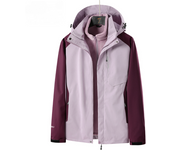 CHRLCK Women's 3 In 1 Thick Hiking Jacket Fleece Waterproof Winter Windbreaker Outdoor Warm Camping Jacket Women Windproof Coat
