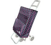 Happy casa Carro Carrito de Compra Plegable Ligero Bolsa Termo 90x30x39cm , Resistente, Plegable, con 4 Ruedas Resistentes, para la Compra de Alimentos, Capacidad de Carga 40 Litros