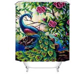 Lovely Bird Pet Bulldog Art Dog Printing Bathroom 3D Shower Curtains Waterproof Polyester Fabric Bath Curtain