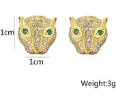 NewBuy 2024 New Fashion Gold Luxury Stainless Steel Wedding Jewelry AAA CZ Zircon Leopard Earrings Elegant Gift for Women