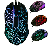 Ratón con cable USB para juegos, Ratón profesional con retroiluminación LED de 2400 DPI, ergonómico, para PC, portátil y Macbook