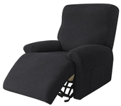 Funda de sofá reclinable, silla perezosa, funda de cojín de Color sólido, funda de sofá de 1/2/3/4 asientos, sofá con textura de hoja impermeable