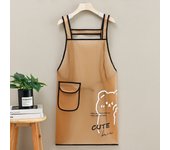 TPU Kitchen Apron Waterproof Cute Cartoon Bears Work Apron Dirt-Proof Oil Resistant Cleaning Aprons Household