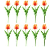 10Pcs Creative Simulated Tulip Flower Rustic Silk Flower Bouquet of Artificial Plants Artificial Plants Lightweight