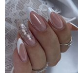 Juego De Uñas Postizas Cortas Redondas Glacial Azul Con Tiras Adhesivas Set Completo Para Manicura DIY En Salón Uñas Postizas Francesas Desmontables