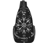 Sling Bag Skulls And Rose Crossbody Backpack for Women Men Hiking Travel Over the Shoulder Bag Pouch Small Daypack Casual One Strap Pack Lightweight Cross Chest Bag Purse Outdoor Cycling