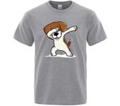 Loose and Breathable Hip-Hop Dog Print Crew Neck for Men, Casual Summer Shirt