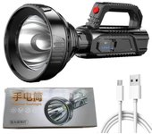 New High Power LED Flashlight Waterproof Fishing Lantern Torch USB Rechargeable Powerful Spotlight Searchlight Camping Lamp