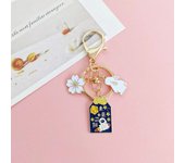 New Cartoon Ping An Xi Le Persimmon Ruyi Keychain Female Student Children's Gift Metal Key Pendant Wholesale