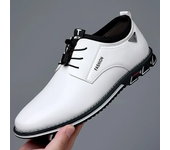 Zapatos informales para hombre, zapatos de negocios a la moda, mocasines cómodos sin cordones para hombre, zapatos de trabajo de cuero con plataforma, talla grande 50