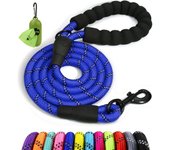 Correa de Perro, 1,2 m Correa de Fuerte de Perro para Perros Medianos y Grandes con Mango Acolchado Suave y Hilos Reflectantes,