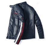 Chaqueta cuero moto hombre aire libre resistente viento trail rally Equipo