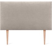 Cabecero de Polipiel o Tela Liso con Patas cabeceros Cabezal tapizado Cama Lujo (150x105cm con Patas (Camas 150/160), Tela Beige)