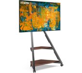 Design Soporte TV con Ruedas 32 43 50 55 60 65 Pulgadas pie Regulable en Altura Giratorio Suelo Capacidad de 40 kg