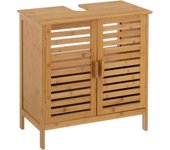 Mueble bajo Lavabo nórdico marrón de bambú para Cuarto de baño Basic