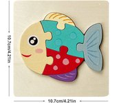 Kids Colorful 3D Puzzles Montessori Games Cartoon Animals Jigsaw Puzzle Children Educational Wooden Toys for Children