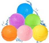 Globos de Agua Reutilizables, Juguetes de Verano para Niños, Bombas de Agua, Bolas de Silicona Suave para Rociar Agua(6 Piezas).