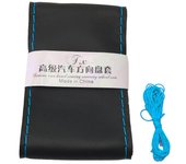 36/40 cm DIY Steering Wheel Covers Soft Leather Braid On The Steering-wheel Of Car With Needle And Thread Interior Accessories