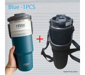 Tyeso-termo de 600/750/900/1050/1200ML, termo de vacío de acero inoxidable con pajita, taza de café para coche, taza térmica para deportes al aire libre