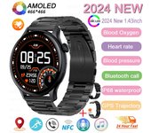 2025 NFC Relojes inteligentes mujeres 1.43" Screen Sports Fitness Tracker Heart Rate Smartwatch Bluetooth Call For Android iOS