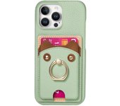 Ring Stand Phone Case, Card Holder Slim Protective Cover For iPhone 11 Pro Max 12 13 Mini XS X XR 7 8 SE SE3 Wallet Phone Cover