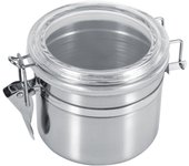 Contenedor de almacenamiento de alimentos de acero inoxidable, botella de azúcar, té, granos de café, bote (S)