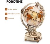 Robotime Rokr Luminous Wooden LED Light Hot Selling 180PCS Model Building Block Kits Toy Gift for Children Adult 3D Puzzle