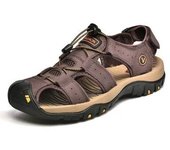 Sandalias de verano para hombre, sandalias huecas, zapatillas, zapatos de playa con punta