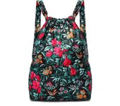 Mochila versátil de nailon con cordón para mujer, bolsa de deportes al aire libre, bolsa de cambio de gran capacidad, mochila de viaje ligera