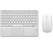 For iPad Mini 6 Air and Mouse Combo Wireless Bluetooth Russian Spanish Keyboard Teclado for Android IOS Windows Tablet