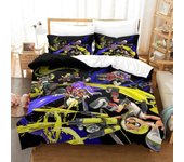 3D Print Splatoon Game Bedding Set,Duvet Cover Comforter Bed Set Quilt Cover Pillowcase,King Queen Twin Size Boys Girls Adults