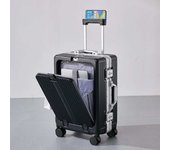 maleta de cabina Dispositivo de rodado de bolsillo delantero, cabina de embarque, marco de aleación de aluminio de transporte, maleta de carro de mano, equipo de 20/24 pulgadas maletas de viajes cabina