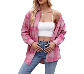 Plaid Spring And Autumn Woman Top Check New Collection 2024 Vintage Shirts & Blouses for Women Sale Of Elegant Youthful Fashion