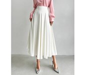 Faldas de flauta de gasa suave de cintura alta para mujer, elegantes y sueltas, moda Primavera/Verano