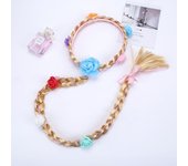 Elsa Cosplay Weaving Braid Tangled Kids Rapunzel Headband Princess Hair Girl Wig Princess Girls Headband Kids Hair Hoop Braided