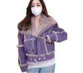 chaqueta de mujer Otoño Invierno Con Cierre De Cremallera Y Bolsillos Estilo Casual Talla Grande Y Suave abrigo mujer de pelo de conejo