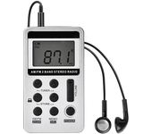 Portable Radio FM/AM Digital Portable Mini Receiver With Rechargeable Battery& Earphone Radio mini radio am fm  am fm radio