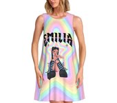 Fashion Customized Album MP3 E-Emilia Poster Women's Sleeveless Sun Skirt Leisure Travel Bag Beach Wear