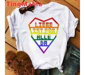 Kawaii Love Is Love Lgbt T Shirt Men Funny Harajuku Rainbow Gay Pride T-shirt Love Wins Graphic Tees Hip Hop Tops Tshirt Male