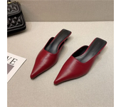 Zapatillas de tacón bajo para mujer, zapatos informales con punta cerrada, sandalias de estilo callejero, mocasines sin cordones
