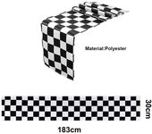Race Theme Tablecloths Black White Checkered Rectangular Plastic Table Cover Racing Car Birthday Party Decorations Supplies