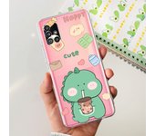 For Samsung Galaxy A51 4G 5G Phone Case Transparent Slim Soft TPU Capa Coques For Samsung M51 A 51 Galaxy Funda Flower Dinosaur