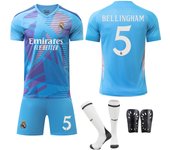 Children 2324 Real Madrid Home Jersey No. 9 Mbappe 5 Bellingham 7 Vinicius Football Uniform Sports Men's Suit