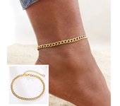 Stainless Steel Chain Anklet For Women Girls Multi-Layer Beach Ankle Bracelet Foot Link Chains Adjsutable