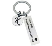 Drive Safe Keychains A-Z Initials Letters Men Women Stainless Steel Key Chain Birthday Chritsmas Father's Day Gifts Jewelry