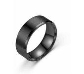 Popular europeo y americano, anillo mate de acero de titanio, anillo de acero inoxidable liso para hombre, joyería de Amazon
