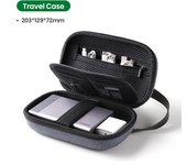 UGREEN Travel Cable Organizer, Cable Organizer Bag for Carrying, Waterproof Electronic Accessories Bag with Carabiner and Carry Handle for Cable, Headset, Charger, External Battery