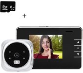Mirilla electrónica puerta inteligente interfonos para casa Timbre inalámbrico con camara