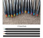 6pcs/lot Concentric Rainbow Pencil Painting Crayones Kawaii Colour Pencil Set For Kids Drawing Crayons School Colors Pencils